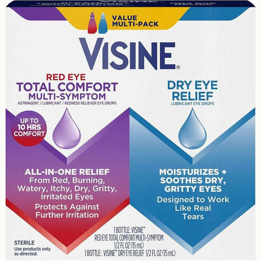 Visine Red Eye Total Comfort Multi-Symptom & Dry Eye Relief Multipack