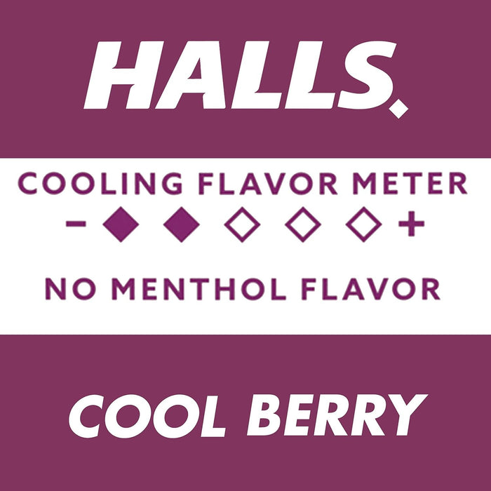 Halls Cool Berry Throat Soothing Drop Lozenges - 12 x 25Ct