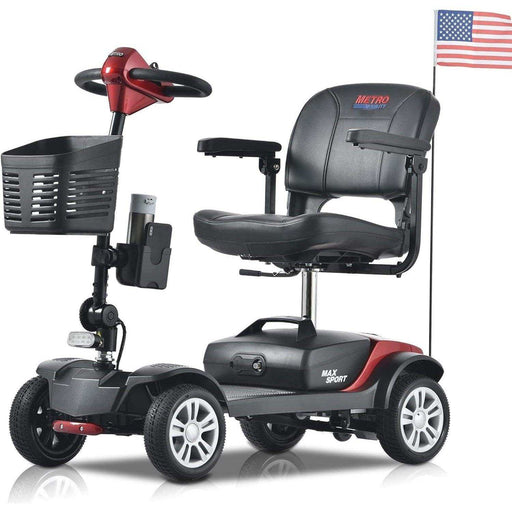 Metro Mobility Max Sport Series 4-Wheel Travel Mobility Scooter - Shop Home Med