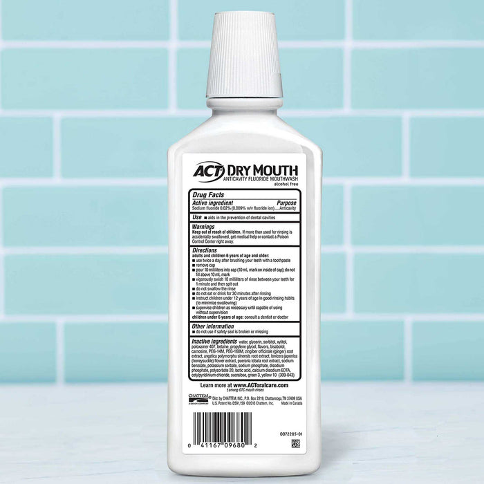 ACT Dry Mouth Anticavity Fluoride Mouthwash - Soothing Mint
