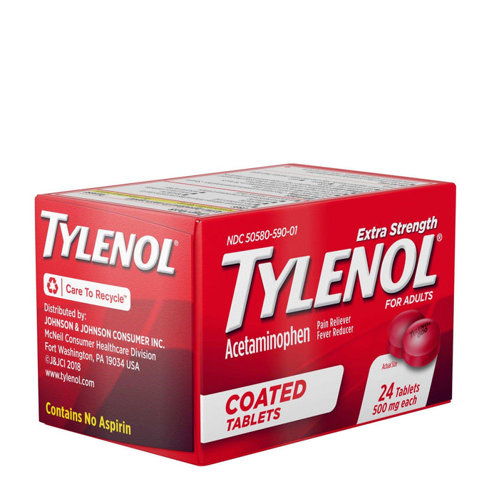 Tylenol Extra Strength Pain Relief Acetaminophen Tablets - 24 Count - Shop Home Med