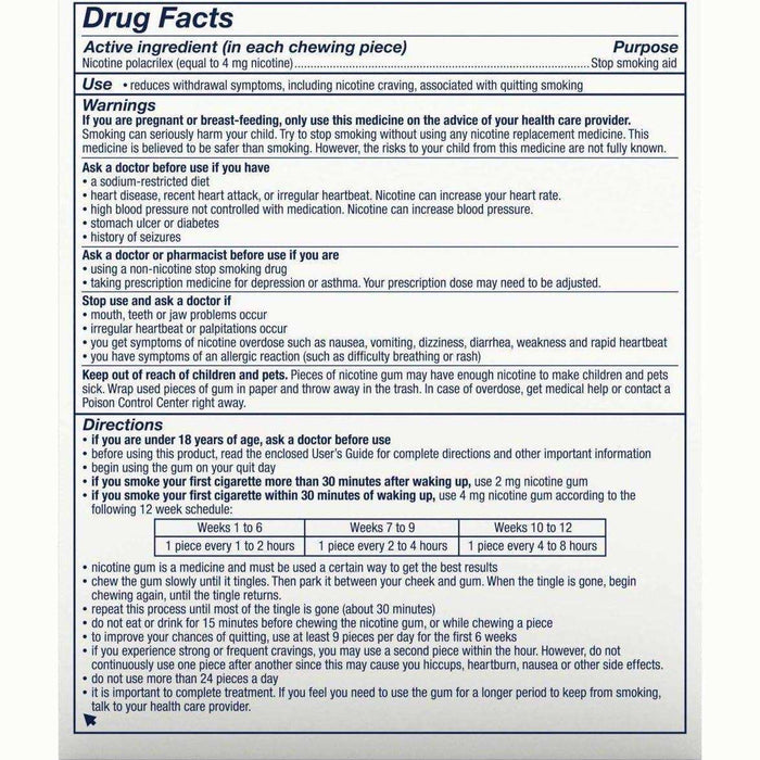 Nicorette Smoking Cessation Aid 4Mg Gum Original - 110Ct