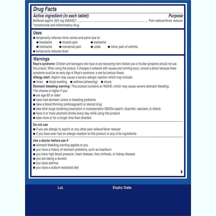 Alka-Seltzer Effervescent Aspirin Pain Relief Tablets Original - 72ct - Shop Home Med