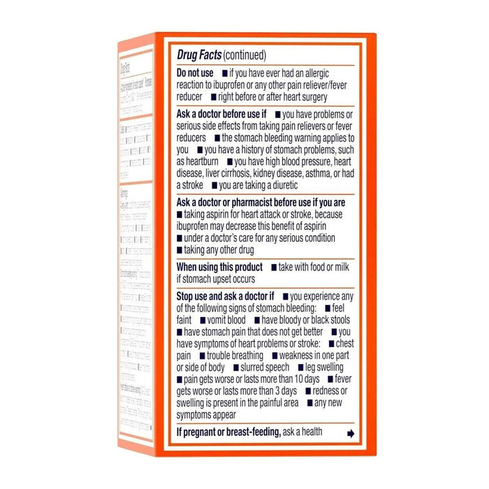 Motrin IB Ibuprofen 200mg Tablets for Pain & Fever Relief