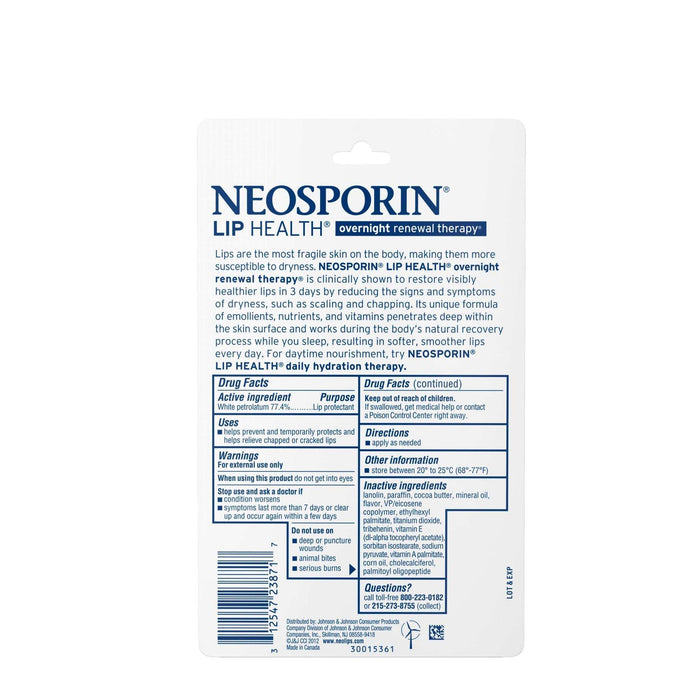 Neosporin Lip Health Overnight Renewal Therapy - 0.27 Oz - Shop Home Med