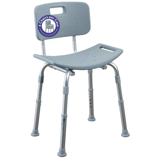 Medacure Height Adjustable Shower Chair for Seniors Case of 4 - Shop Home Med