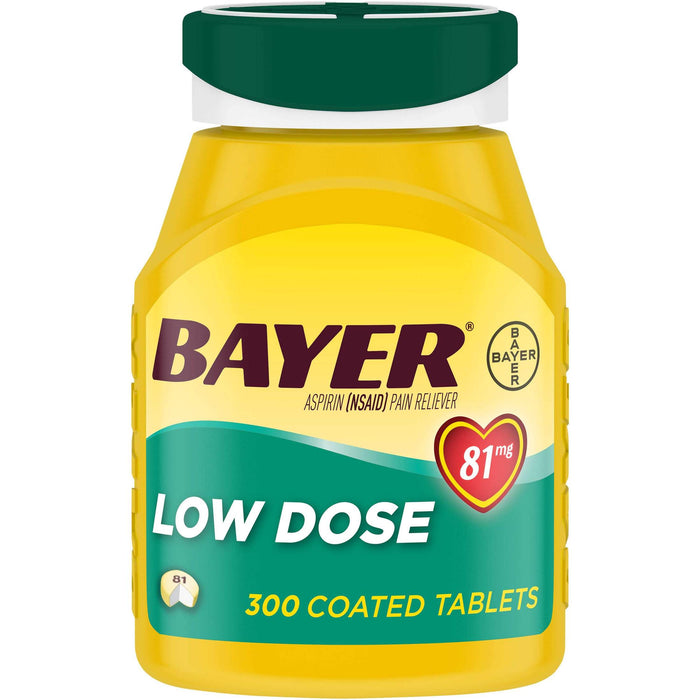 Bayer Aspirin Pain Reliever Low Dose 81mg Enteric Coated Tablets