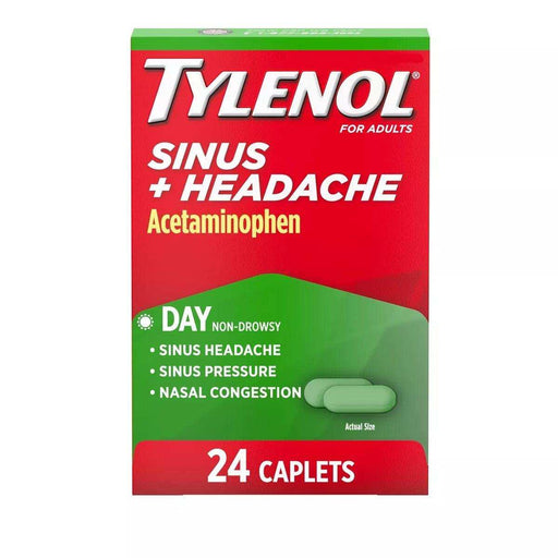 Tylenol Sinus + Headache Non-Drowsy Day Acetaminophen Caplets - 24 Ct - Shop Home Med