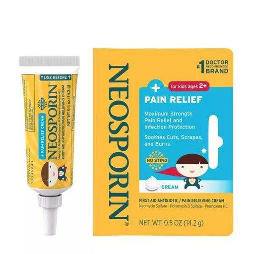 Neosporin For Kids + Pain Relief First Aid Antibiotic Cream - 0.5 Oz - Shop Home Med