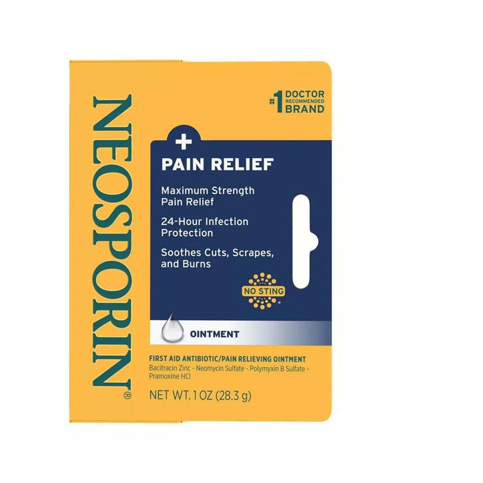 Neosporin + Pain Relief Max Strength Antibiotic Ointment - 1 oz - Shop Home Med