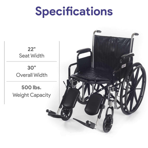 Medacure Wings Bariatric Wheelchair for Adults - 500 lb. Weight Capacity - Shop Home Med