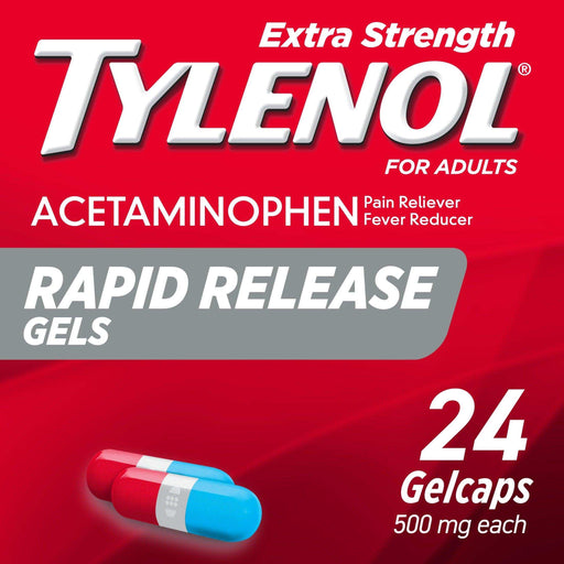 Tylenol Extra Strength Acetaminophen Rapid Release Gels - 24 Count - Shop Home Med