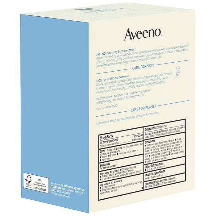 Aveeno Soothing Oatmeal Bath Treatment for Eczema, Itchy, Dry Skin - 1.5oz x 8 packets - Shop Home Med