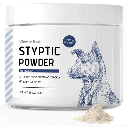 Chew + Heal Styptic Powder for Dogs 1.5 oz - Quick Clotting Powder - Shop Home Med