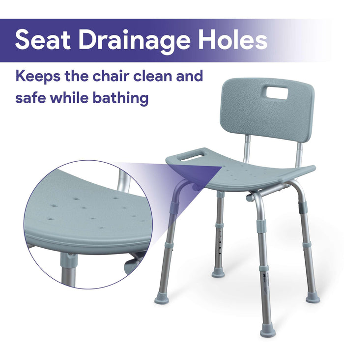 Medacure Height Adjustable Shower Chair for Seniors Case of 4 - Shop Home Med