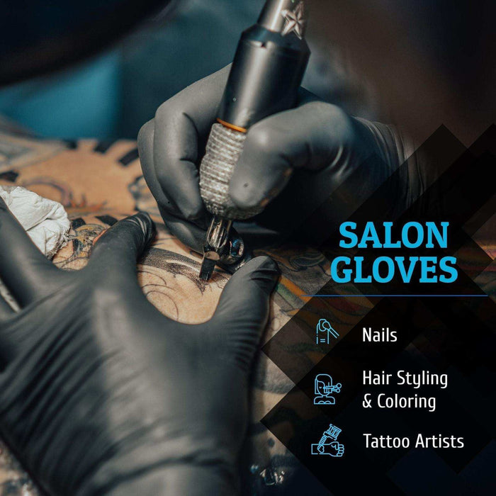 Hand-E Nitrile Gloves - Black - Shop Home Med