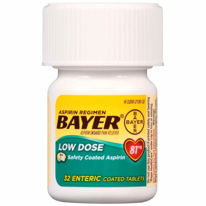 Bayer Aspirin Pain Reliever Low Dose 81mg Enteric Coated Tablets
