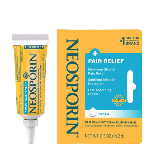 Neosporin Maximum Strength Antibiotic + Pain Relief Cream - 0.5oz - Shop Home Med