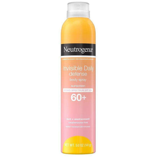 Neutrogena Invisible Daily Defense Body Spray Sunscreen, Broad Spectrum SPF 60+ - 5oz - Shop Home Med