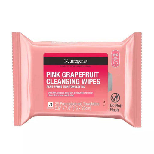 Neutrogena Pink Grapefruit Oil-Free Cleansing Wipes - 25 ct. - Shop Home Med
