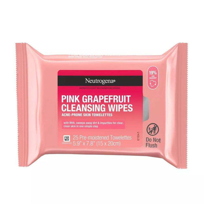 Neutrogena Pink Grapefruit Oil-Free Cleansing Wipes - 25 ct. - Shop Home Med