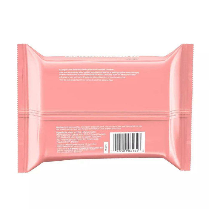 Neutrogena Pink Grapefruit Oil-Free Cleansing Wipes - 25 ct. - Shop Home Med