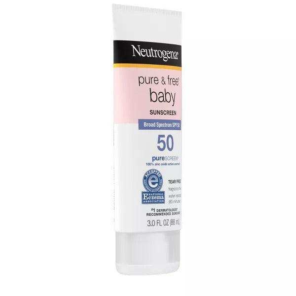 Neutrogena Pure & Free Baby Sunscreen Lotion Broad Spectrum SPF 50 - 3oz - Shop Home Med