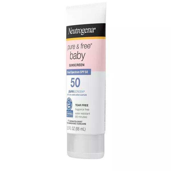 Neutrogena Pure & Free Baby Sunscreen Lotion Broad Spectrum SPF 50 - 3oz - Shop Home Med