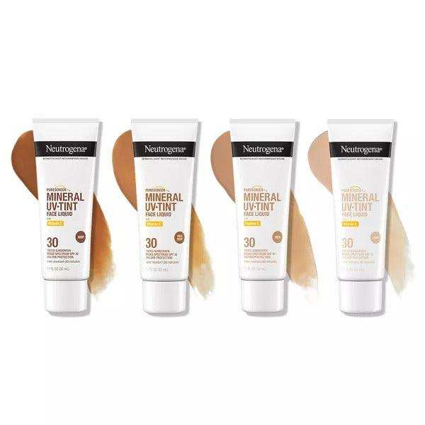 Neutrogena Purescreen+ Mineral UV Tint Face Liquid Sunscreen SPF 30, Medium Deep - 1.1 fl oz - Shop Home Med