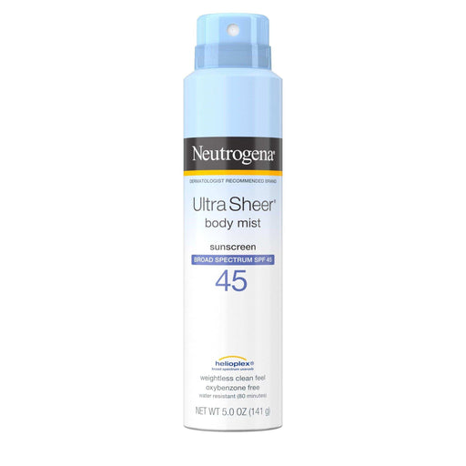 Neutrogena Ultra Sheer Lightweight Sunscreen Body Mist Spray SPF 45 - 5oz - Shop Home Med
