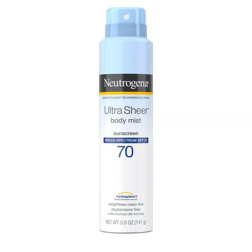 Neutrogena Ultra Sheer Lightweight Sunscreen Body Mist Spray SPF 70 - 5oz - Shop Home Med