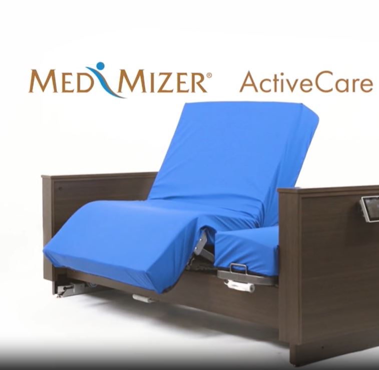 Cargar vídeo: Cama de hospital giratoria de altura ajustable Med-Mizer ActiveCare Deluxe SafeTurn
