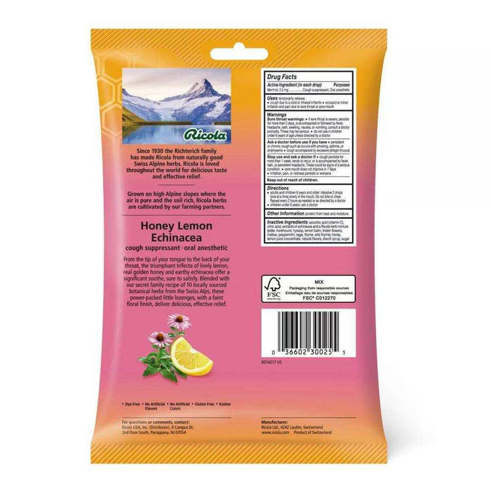 Ricola Throat Drops - Honey Lemon with Echinacea - 19ct - Shop Home Med