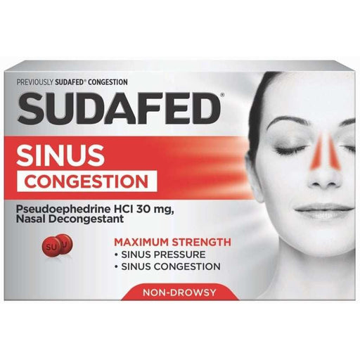 Sudafed Maximum Strength Sinus Congestion Relief Tablets