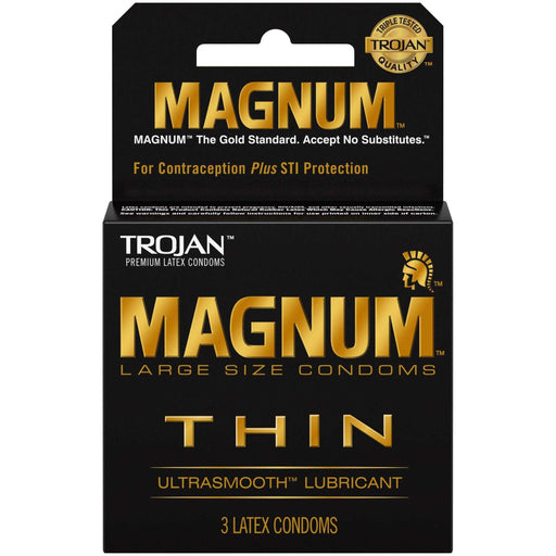 Trojan Condom Magnum Thin Lubricated - 3 Count - Shop Home Med