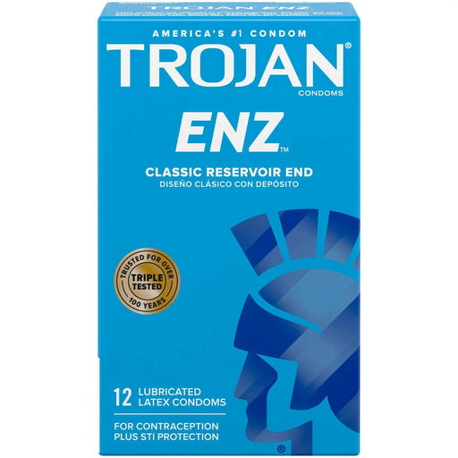 Trojan ENZ Premium Smooth Lubricated Condoms - 12 Count - Shop Home Med