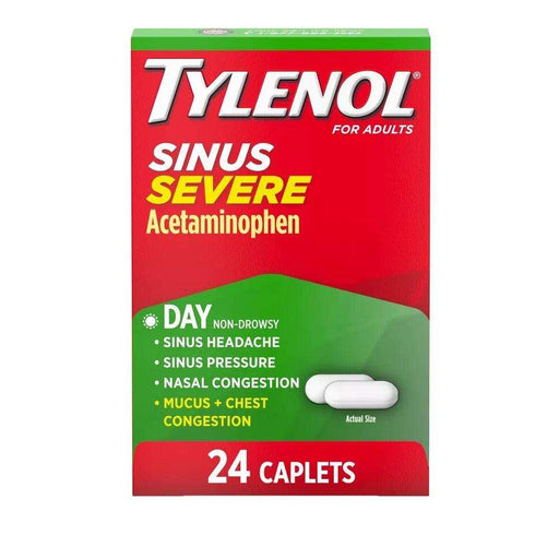 Tylenol Sinus Severe Non-Drowsy Pain & Congestion Relief Caplets - Acetaminophen - Shop Home Med