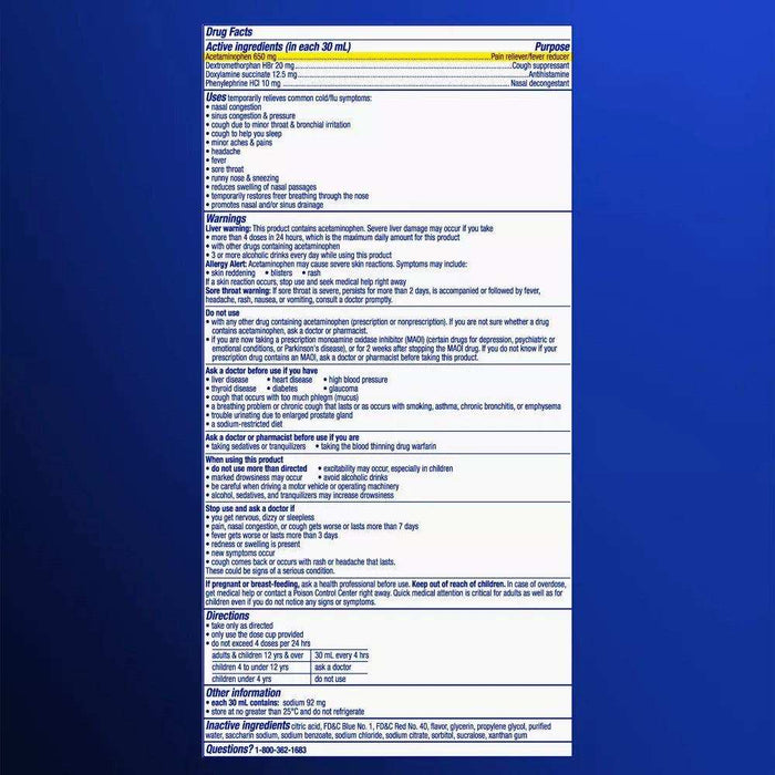 Vicks NyQuil Cold & Flu Medicine Liquid - Cherry - 8 fl oz - Shop Home Med