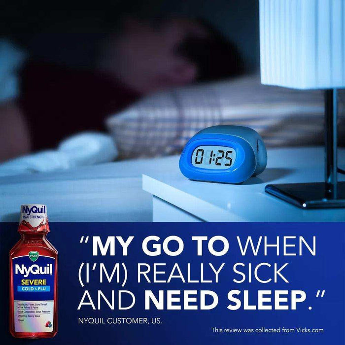 Vicks NyQuil Cold & Flu Medicine Liquid - Cherry - 8 fl oz - Shop Home Med