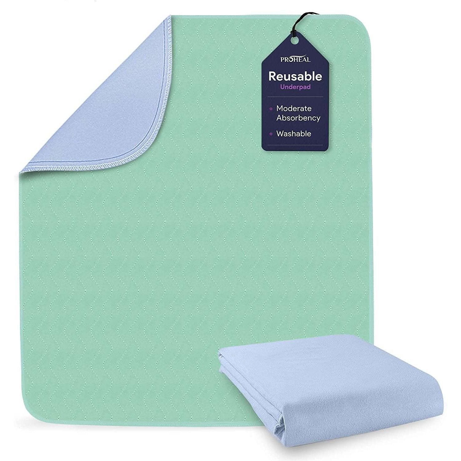 Heavy Absorbency Bed Pad 34X36 (4 Pack), Washable and Reusable