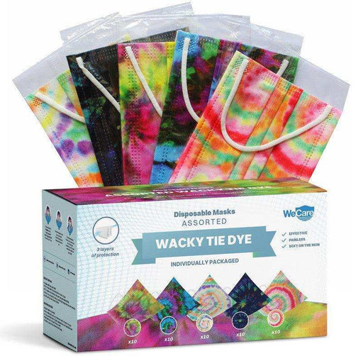 WeCare Wacky Tie Dye Pack Masks - Shop Home Med