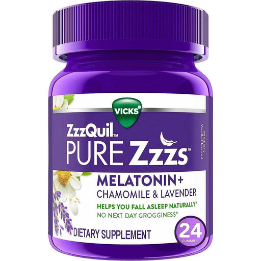 ZzzQuil PURE Zzzs Melatonin Sleep Aid Gummies with Lavender - 24 Count - Shop Home Med