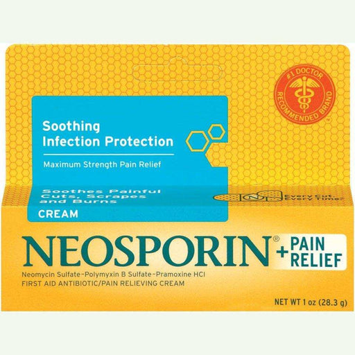 Neosporin +Pain Relief Max Strength First Aid Antibiotic Cream - 1 Oz - Shop Home Med