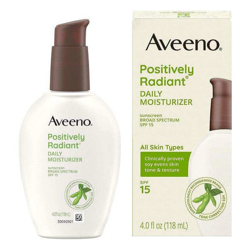 Aveeno Positively Radiant Daily Face Moisturizer SPF15 - 4oz - Shop Home Med