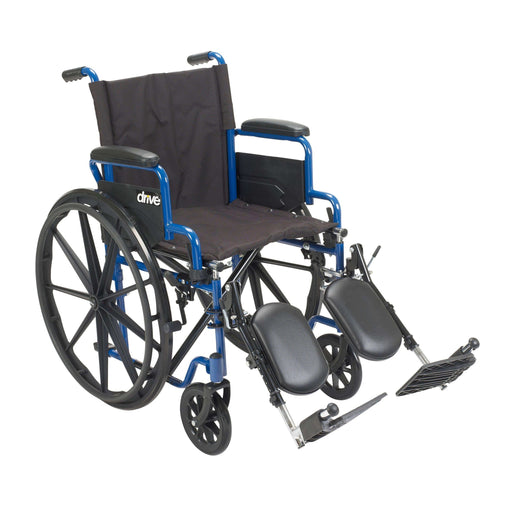 Drive Medical Blue Streak Wheelchair with Flip Back Desk Arms - Shop Home Med