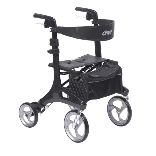 Drive Medical Nitro Elite CF Carbon Fiber Rollator Rolling Walker - Black - Shop Home Med