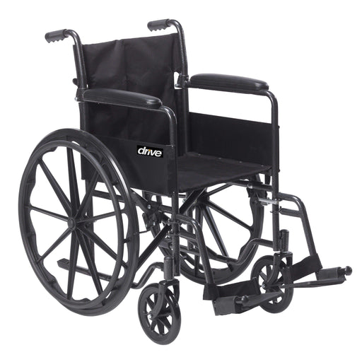 Drive Medical Silver Sport 1 Wheelchair with Full Arms and Swing away Removable Footrest - Shop Home Med