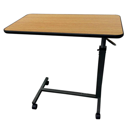 Medical Oak Overbed Table with Wheels for Home and Hospital Use - Shop Home Med