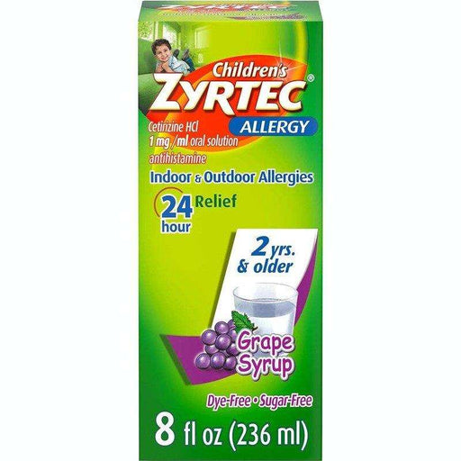 Zyrtec Children'S Allergy Grape Syrup 8 Oz - Syrup - Shop Home Med