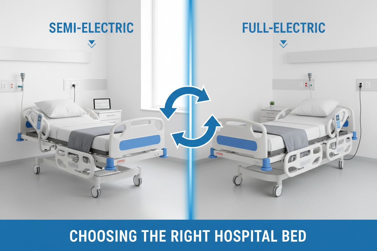 Semi-Electric Hospital Bed vs Full-Electric: What’s the Difference?